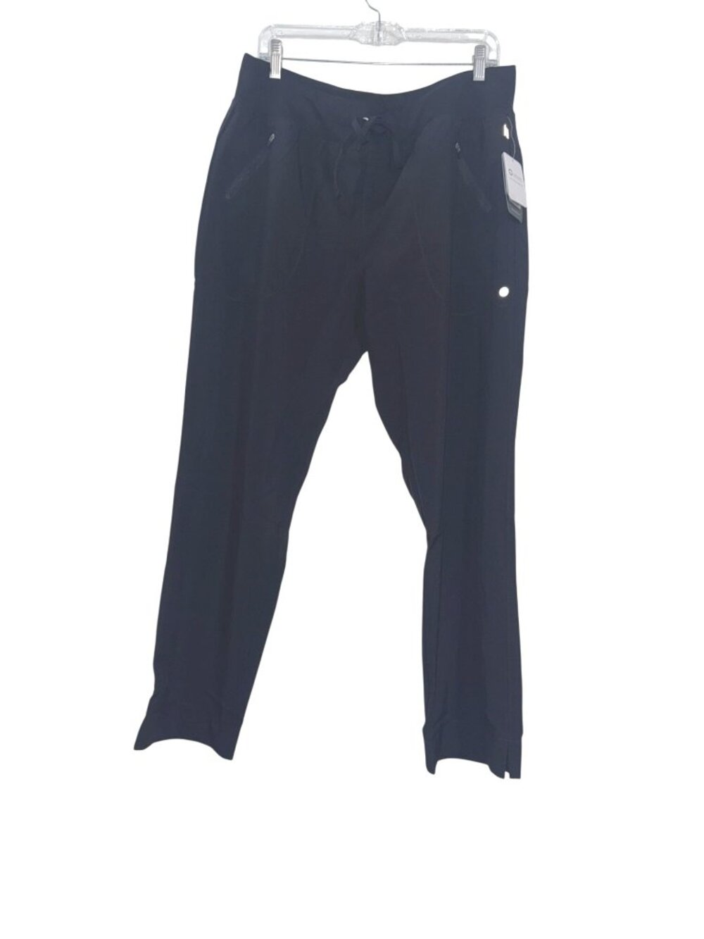 Infinity Womens Black Athletic Pants Moisture Wicking Wrinkle Resistant L/Lg